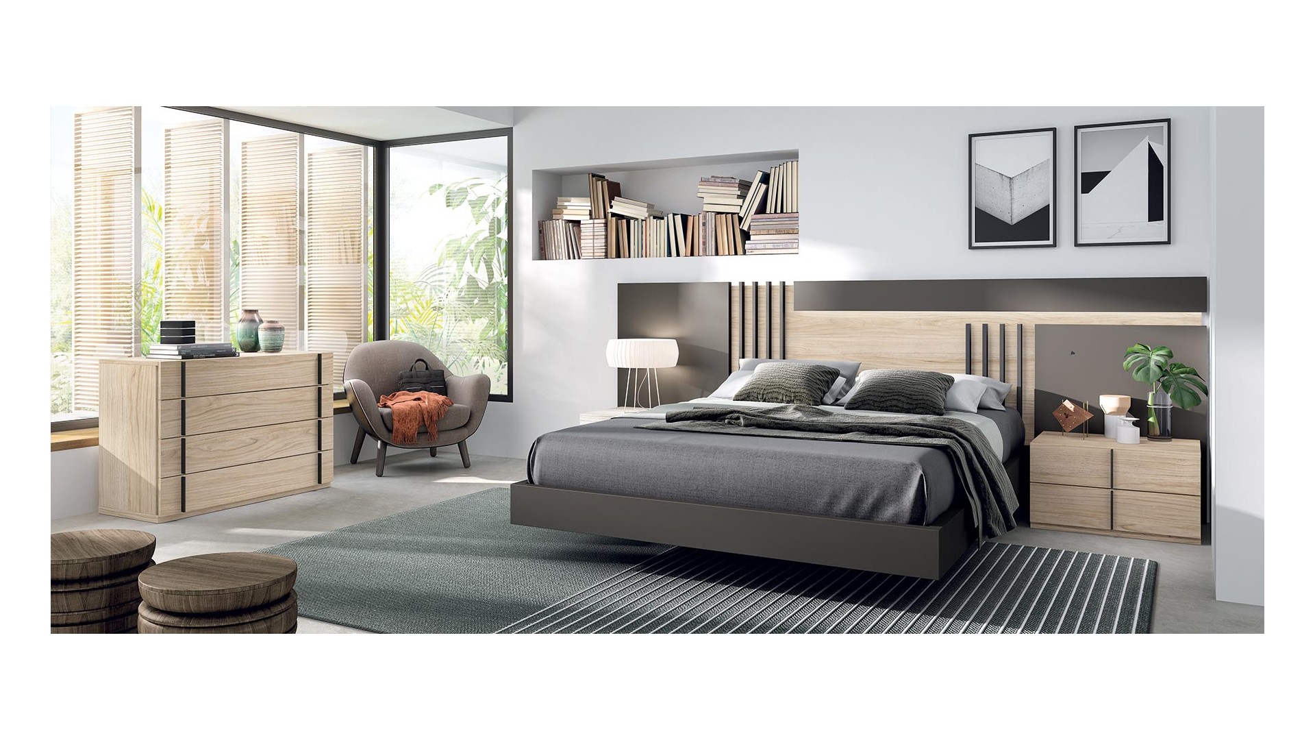 Chambre à coucher adulte PERSONNALISABLE COSMO 09 - GLICERIO