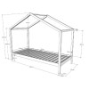 Lit enfant cabane NICE naturel 90x200 cm- SONUIT