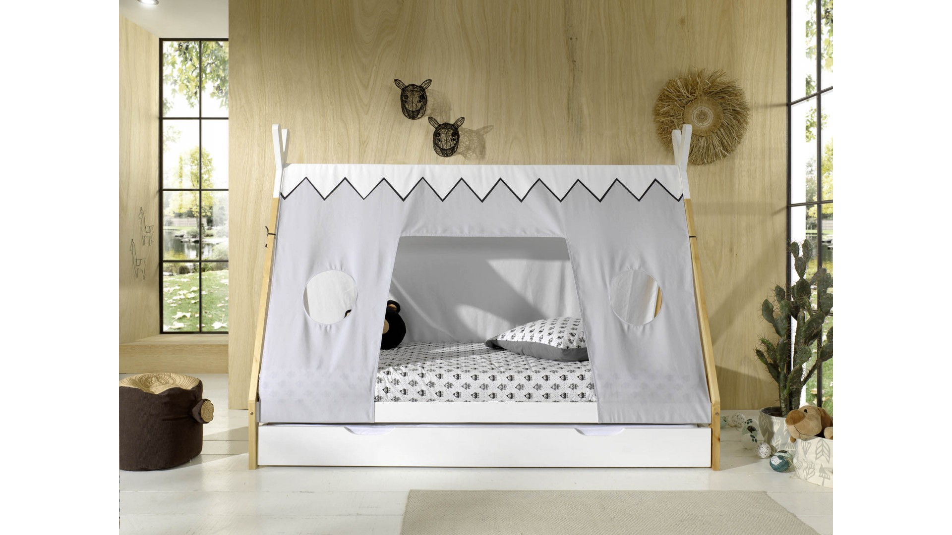 Lit cabane enfant TIPI original et ludique - SO NUIT