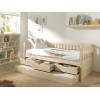 Lit banquette enfant surélevé nature COSY avec tiroirs 90x200 cm - SONUIT