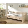 Lit banquette enfant surélevé nature COSY avec tiroirs 90x200 cm - SONUIT