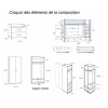 Lit superposé avec 2 coffres et armoire F204 - GLICERIO