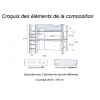 Lit mezzanine avec bureau F207 - GLICERIO EVOLUTION