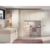 Chambre enfant fille avec lit gigogne PERSONNALISABLE F002 - GLICERIO EVOLUTION