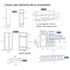 Chambre enfant mixte avec lit gigogne PERSONNALISABLE F003 - GLICERIO EVOLUTION