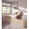 Chambre enfant avec lit gigogne PERSONNALISABLE F009 - GLICERIO EVOLUTION