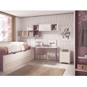 Chambre enfant avec lit gigogne PERSONNALISABLE F012 - GLICERIO EVOLUTION