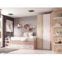 Chambre enfant avec lit 6 coffres PERSONNALISABLE F022 - GLICERIO EVOLUTION