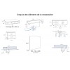 Chambre enfant en L avec lit bas 2 coffres F103 - GLICERIO EVOLUTION