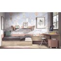 Chambre enfant en L avec lit bas 2 coffres F103 - GLICERIO EVOLUTION