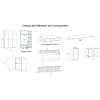 Chambre enfant avec bureau F104 - GLICERIO EVOLUTION