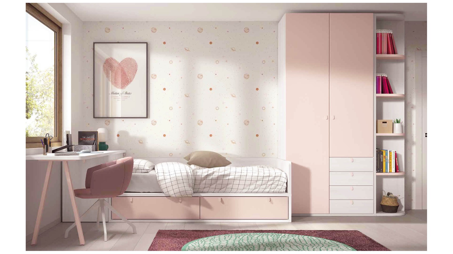 Chambre enfant fille F114 - GLICERIO EVOLUTION