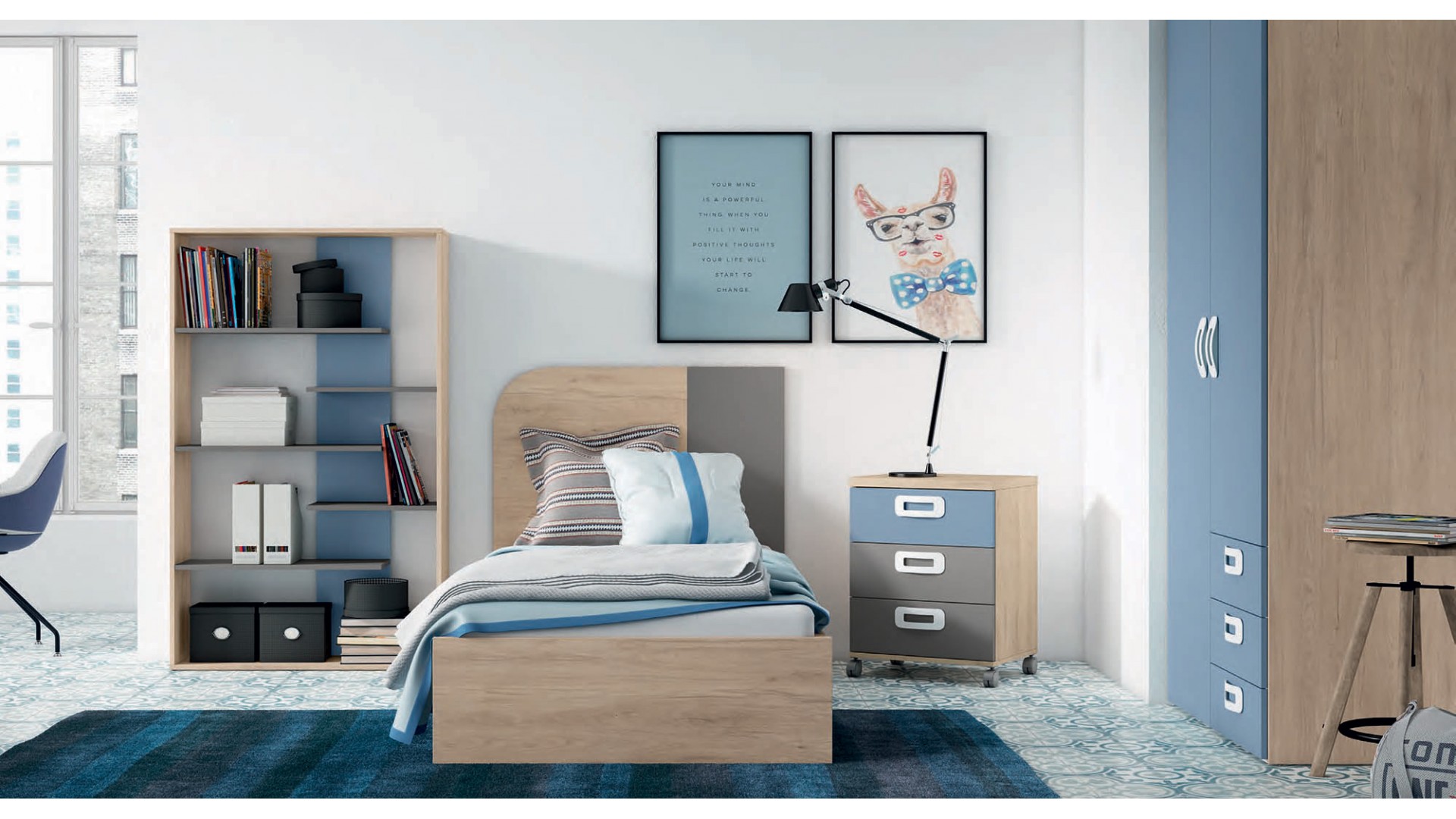 Chambre enfant avec rangement J04 - EXOJO