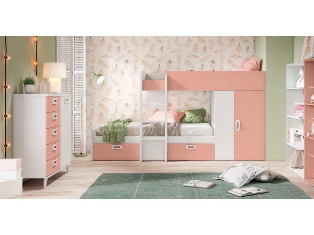 Chambre enfant avec lit superposé J05 - EXOJO