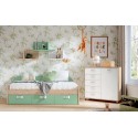 Chambre enfant avec lit bas 3 coffres & commode J16 - EXOJO