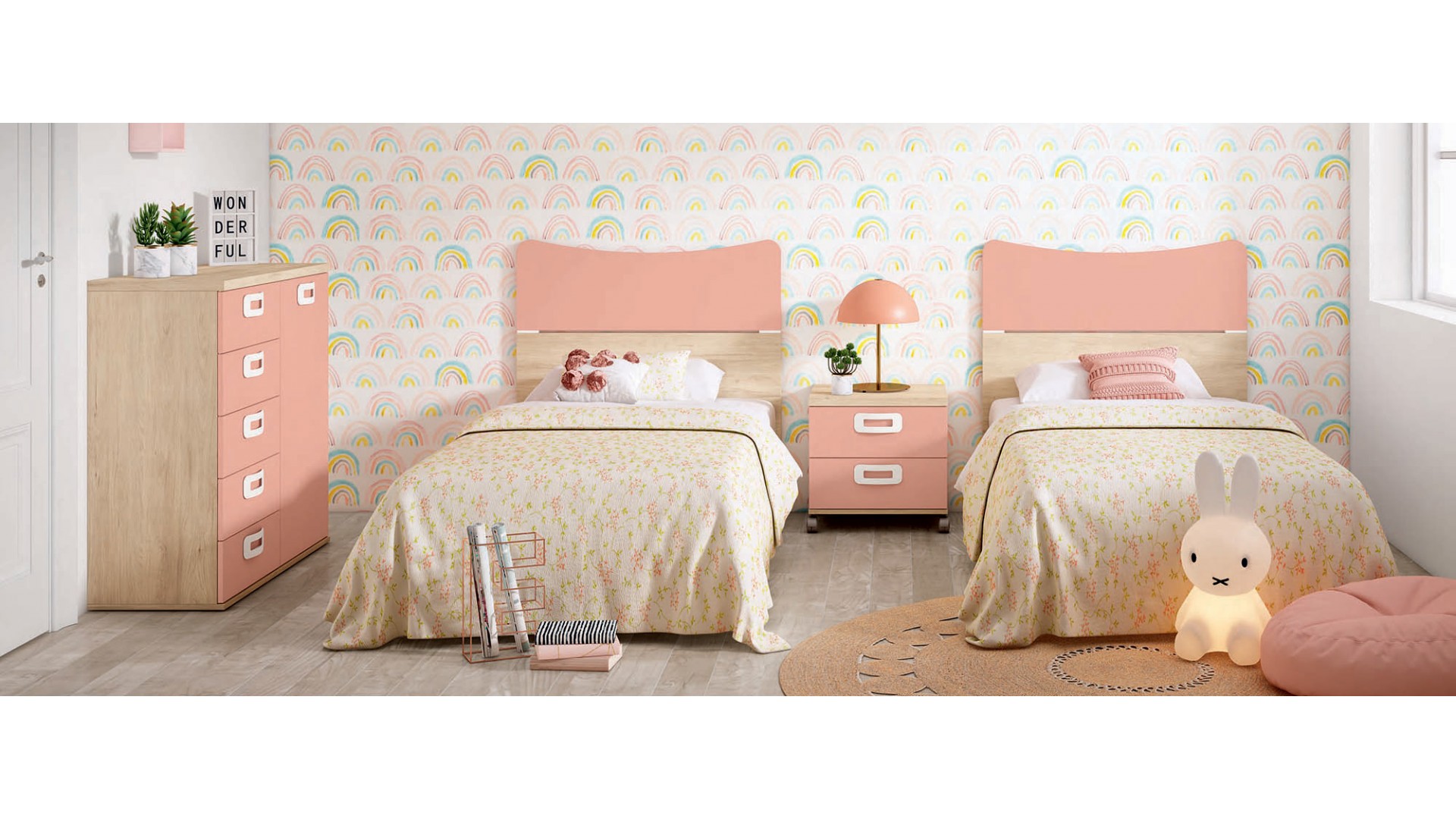 Chambre pour 2 enfants avec commode  J22 - EXOJO