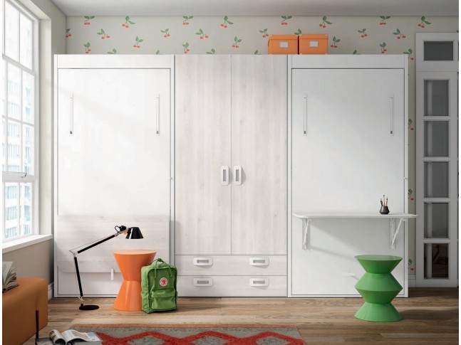 Lits escamotables avec armoire J30 - EXOJO