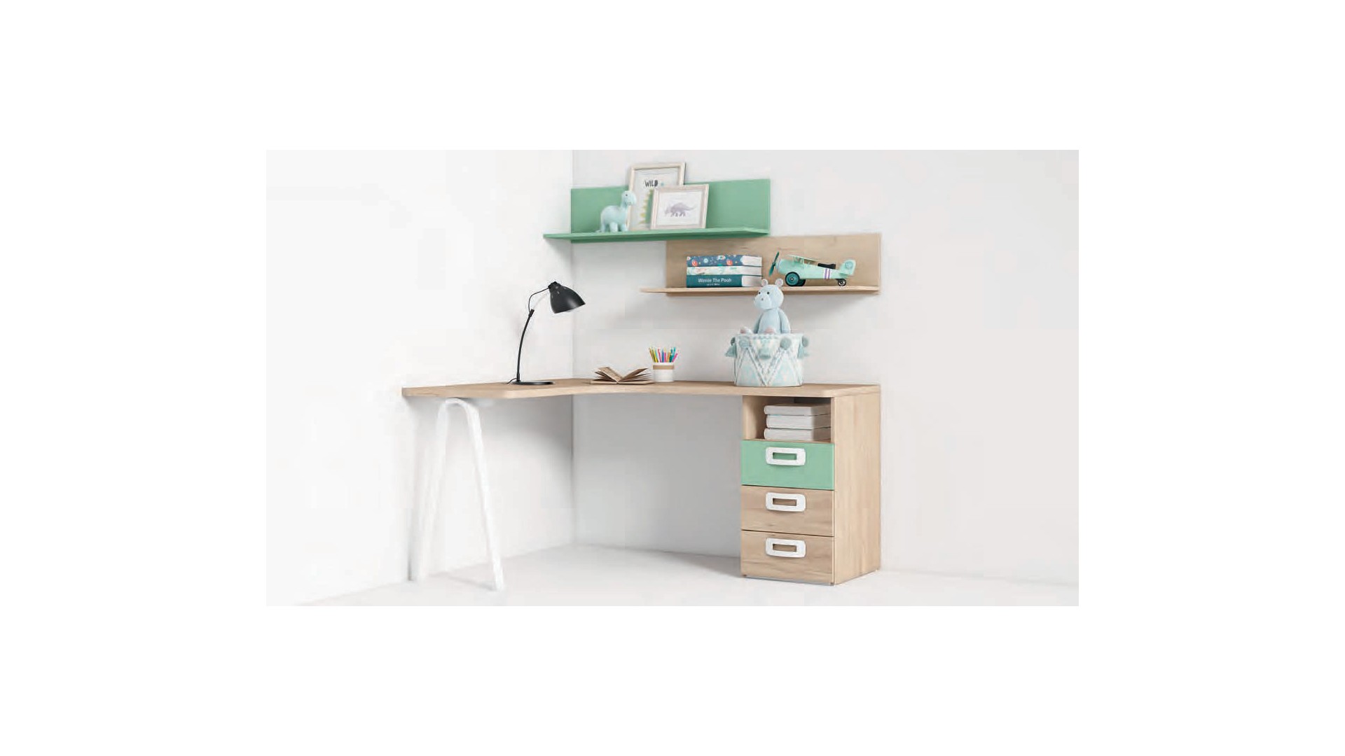 Bureau d'angle avec pied architecte Z03 - EXOJO