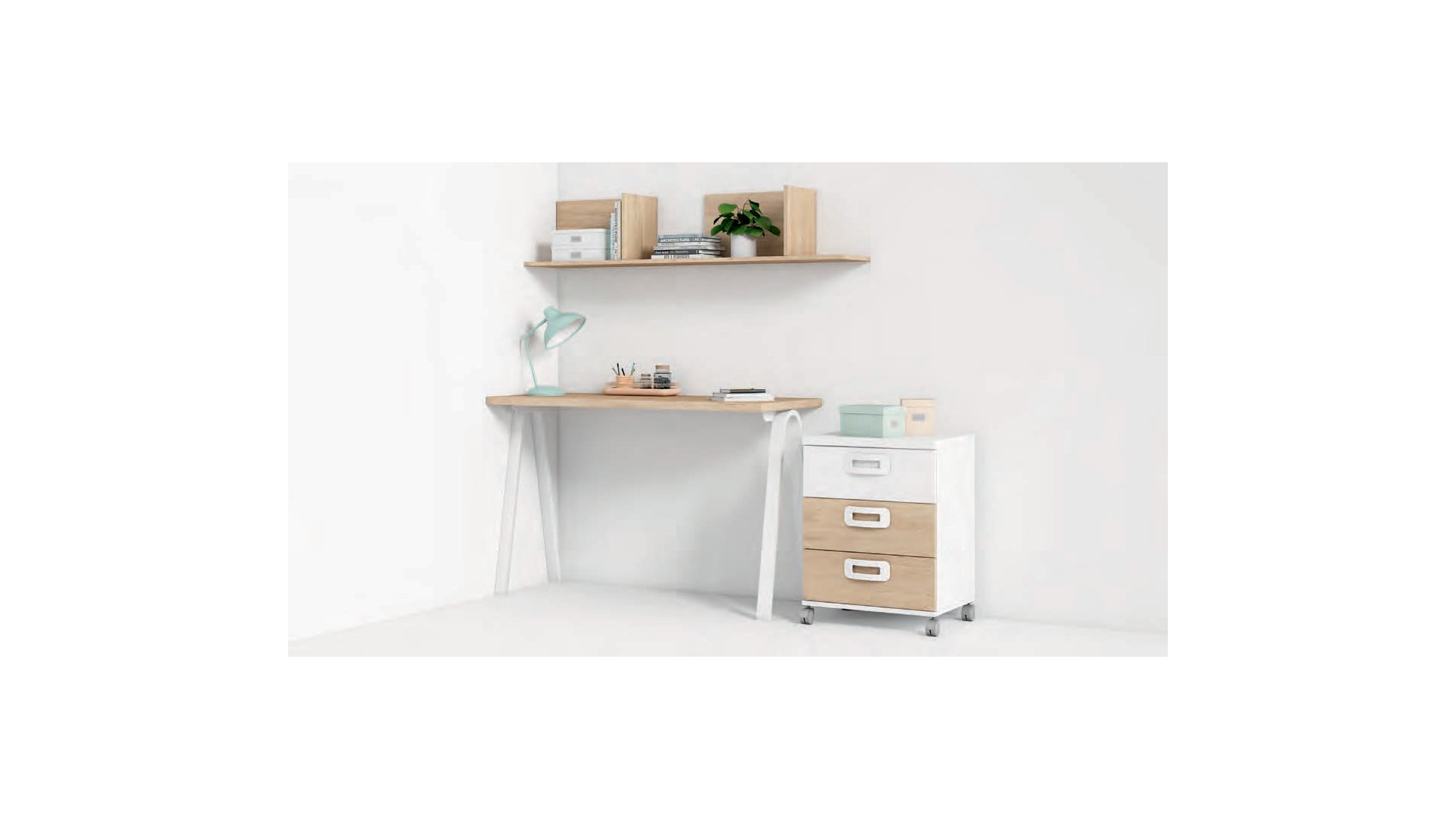 Bureau de 120 cm avec pied architecte Z04 - EXOJO