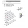 Bureau de 202 cm avec bas 4 tiroirs Z05 - EXOJO