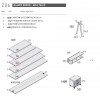 Bureau de 202 cm avec bas 4 tiroirs Z05 - EXOJO