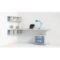 Bureau de 202 cm avec bas 2 tiroirs Z06 - EXOJO