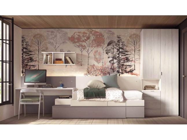 Chambre enfant avec lit gigogne F151 - GLICERIO EVOLUTION