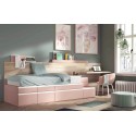 Chambre enfant avec lit composé de multiples coffres F152 - GLICERIO EVOLUTION