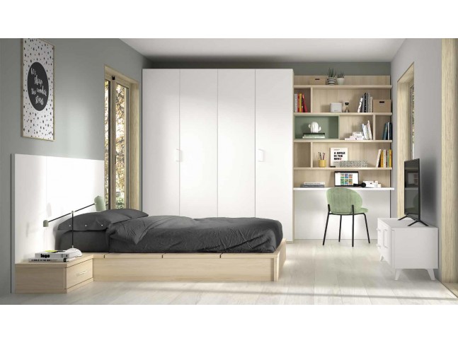 Chambre ado avec lit double futon / tatami F306 - GLICERIO EVOLUTION