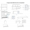 Chambre enfant avec lit escamotable horizontal F256 - GLICERIO EVOLUTION