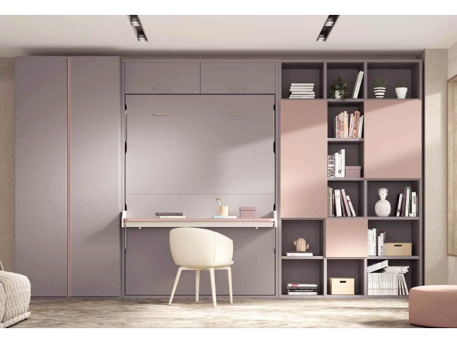 Lit escamotable vertical avec bureau F263 - GLICERIO EVOLUTION