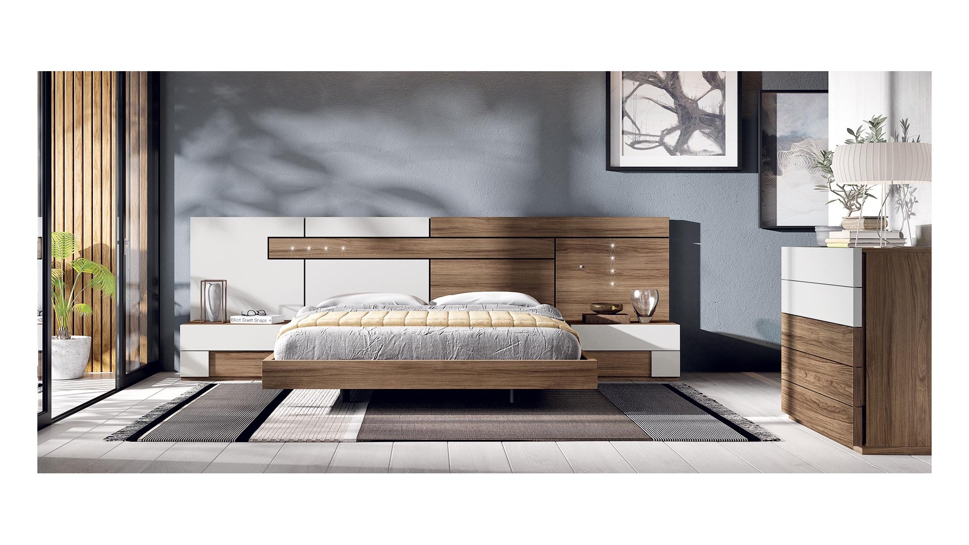 Chambre adulte moderne PERSONNALISABLE COSMO 27 - GLICERIO