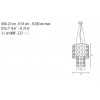Suspension design NEST Diametre 40 - 22 cm - SELENE 