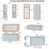 Chambre ado avec coffres W005 - GLICERIO