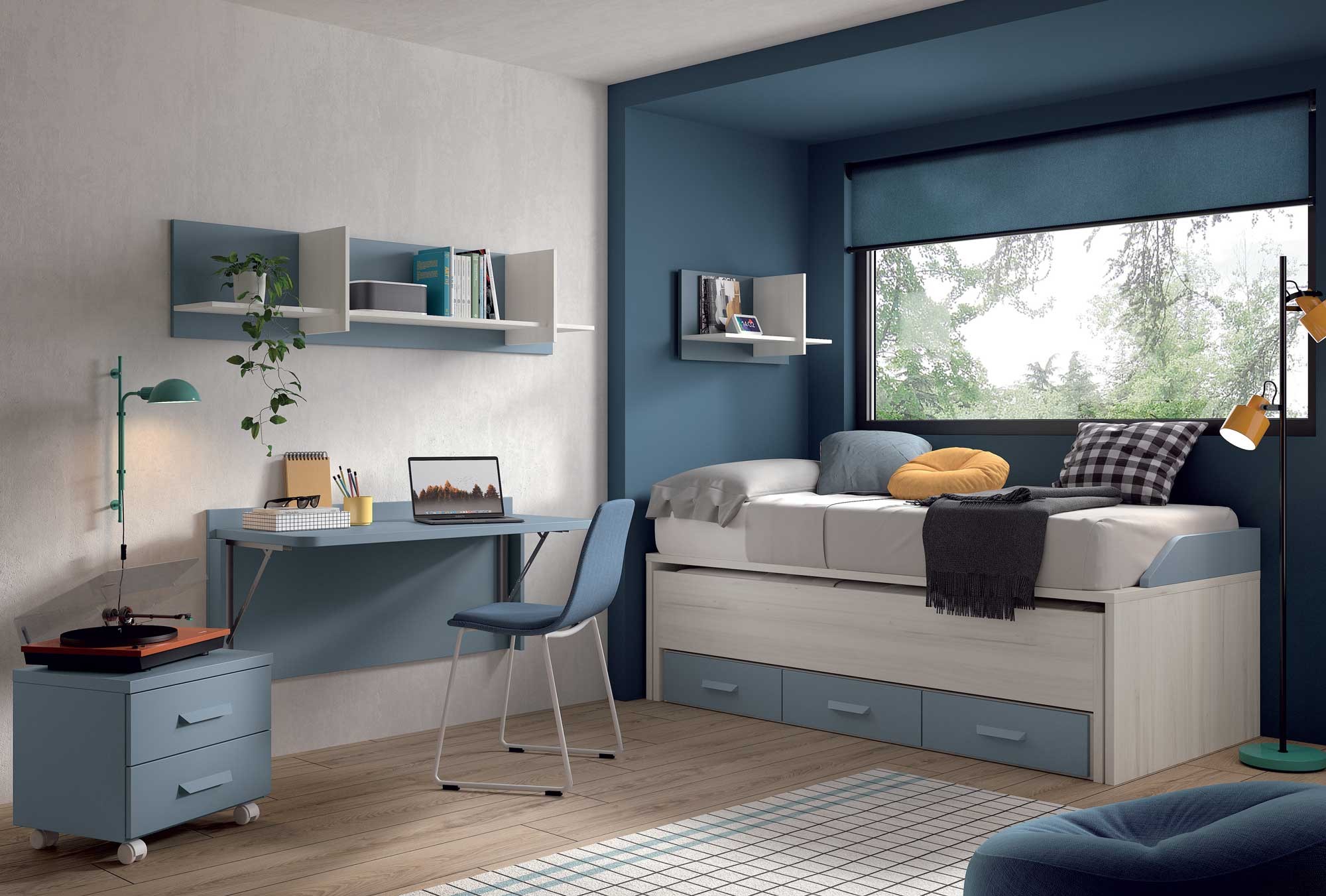 Chambre Enfant Gar on Avec Bureau Escamotable GLICERIO SO NUIT