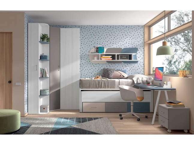 Chambre enfant avec bureau W008 - GLICERIO