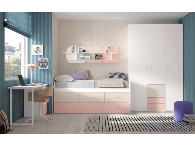 Chambre enfant avec bureau W010 - GLICERIO