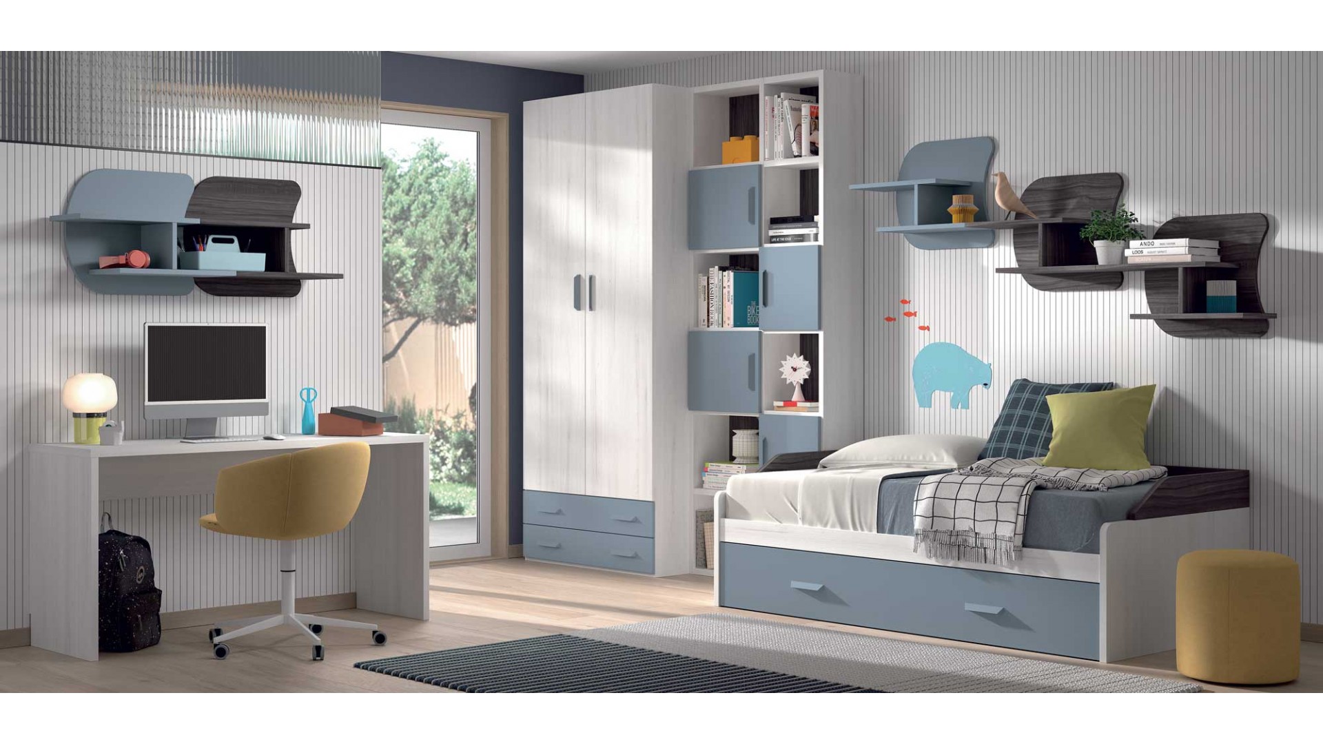  Chambre enfant garçon W021 - GLICERIO