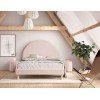 Lit double LUNE couchage 140x200 cm ROSE bouclé- SONUIT