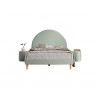 Lit double LUNE couchage 140x200 cm VERT bouclé- SONUIT