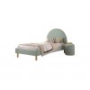 Lit enfant LUNE couchage 90x200 cm VERT bouclé - SONUIT