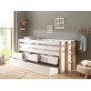 Lit surélevé avec rangement CHARLOTTE couchage 90x200 cm - SONUIT