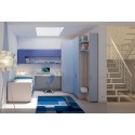 Chambre enfant PERSONNALISABLE KC20 avec lit surélevé à tiroirs - MORETTI COMPACT