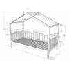 Lit enfant cabane NICE blanc 90x200 cm- SONUIT