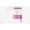 Chambre enfant PERSONNALISABLE KC29 avec lit simple - MORETTI COMPACT
