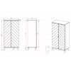 Armoire 2 portes LILLY coloris blanc - SONUIT