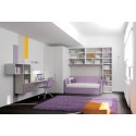 Chambre enfant PERSONNALISABLE KP21 lit canapé et lit gigogne - MORETTI COMPACT