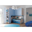 Chambre enfant PERSONNALISABLE KP22 avec lit surélevé 2 tiroirs - MORETTI COMPACT