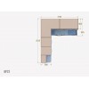 Chambre enfant PERSONNALISABLE KP22 avec lit surélevé 2 tiroirs - MORETTI COMPACT