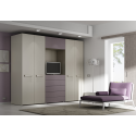 Armoire dressing PERSONNALISABLE AM16 avec portes pliantes - MORETTI COMPACT